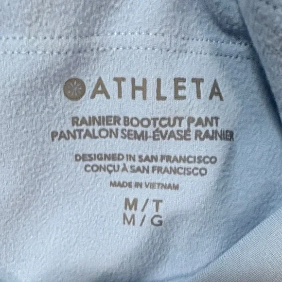 Athleta Rainier Bootcut Flare Pants Light Blue High Rise Performance Leggings - Picture 4 of 10